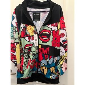 Reason Brand Comic Drip Track Jacket - Men’s XL